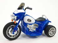 Elektrická tříkolka Chopper Harleyek na masivních kolech, 6V, modrý
