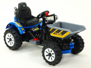Elektrický traktor Kingdom s výklopnou korbou modrý