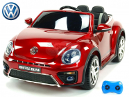 Elektrické auto Volkswagen Beetle Dune cabrio s 2,4G, vínová metalíza