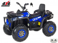 Elektrická čtyřkolka Xmen s 2.4G, 4x4, náhon všech EVA kol, polymer potah modrá