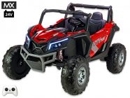 Elektrická Bugina UTV - MX s 2,4G, dvoumístná, 24V/2x200W, polymer spider červená