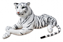 Velký plyšový tygr, délka 170cm, bílý