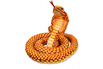 Plyšový had kobra zlatá, délka 280 cm