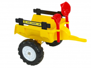Vlek za traktor Trailer střední 2 kolový, s nářadím, žlutý