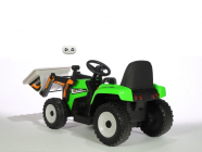 Elektrický traktor Rozkošný s funkční nakládací lžící, 2,4G, zelený