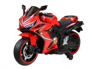 Elektrická silniční motorka CBR 650R s plynovou rukojetí a nožní brzdou, náhon obou kol