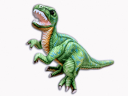 Plyšový stojící dinosaurus Tyranosaurus Rex, výška 48 cm, délka 70 cm, střední