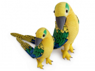 Nádherný plyšový papoušek Ara, žlutý