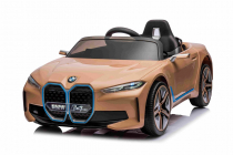 Elektrické auto BMW i4 s 2.4G dálkovým ovládáním, náhon všech kol 4x4, lakované zlatohnědé