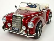 Elektrické auto Mercedes-Benz 300S oldtimer s 2,4G, s baterií 12V/14Ah, vínová metalíza