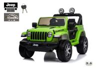 Elektrické auto Jeep Wrangler Rubicon s 2.4G ovládáním, náhon 4x4, baterie 12V/14Ah, lakovaný zelený