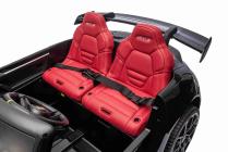 Elektrické auto Dvoumístný sporťák Porsche 911 GT3 4x4 s 2,4G dálkovým ovládáním, 4x200W/24V, 24V/10Ah, šedá metalíza, červené sedačky