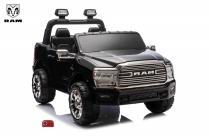 Elektrické auto Dvoumístný pickup RAM 3500 s 2,4G dálkovým ovládáním, 2x200W/24V, 24V/7Ah, černý