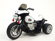 Elektrický Chopper Harleyek na masivních kolech, baterie 6V/7Ah, černý