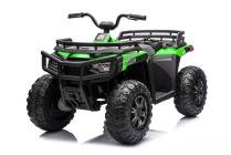 Veliká 24V čtyřkolka Durable 4x4 s 2,4G, dvoumístná, baterie s největší kapacitou 24V/14Ah, motory 4x 24V/200W, zelená