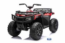 Veliká 24V čtyřkolka Durable 4x4 s 2,4G, dvoumístná, baterie s největší kapacitou 24V/14Ah, motory 4x 24V/200W, červená