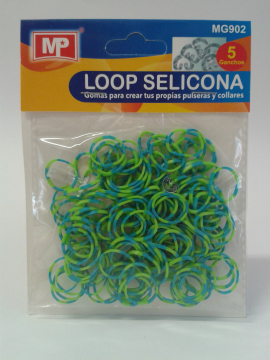 LOOP SELICONA - modrozelená 902