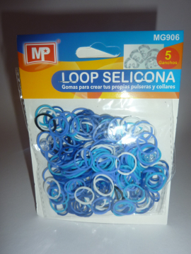 LOOP SELICONA - mix modrá 906