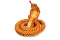 Plyšový had kobra zlatá, délka 280 cm